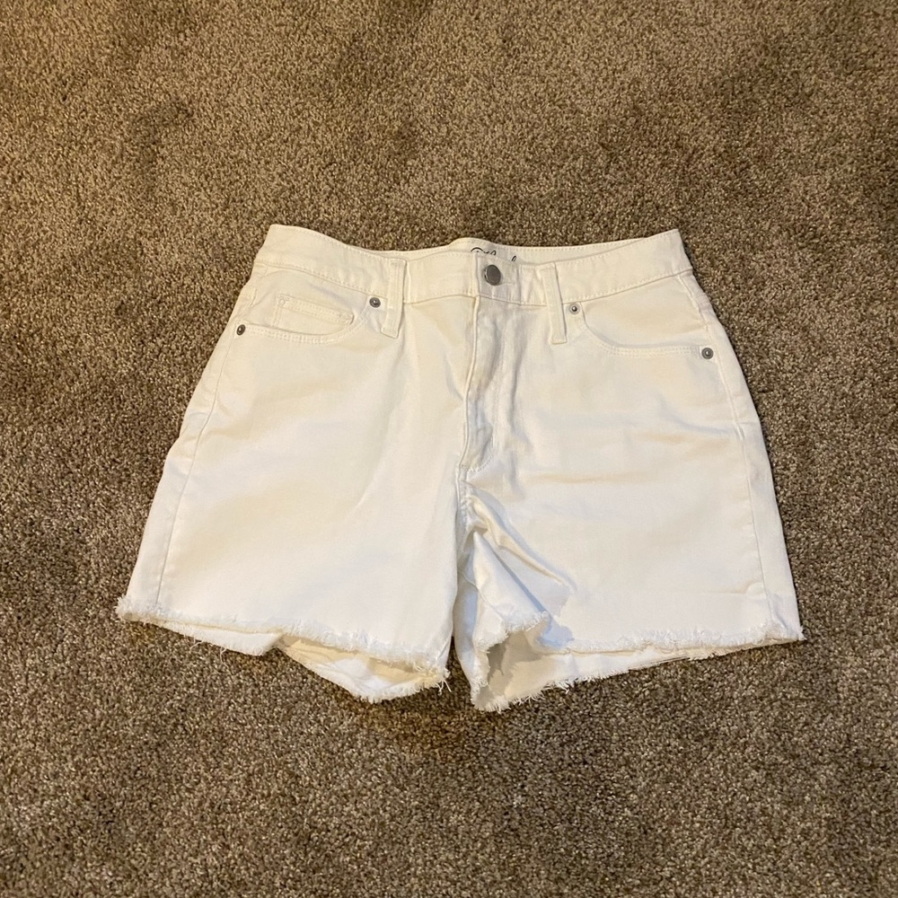 White Jean Shorts
